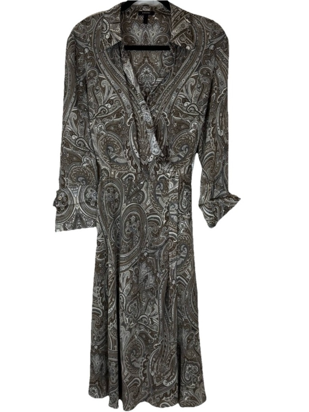 Escada 100% Silk Paisley Print Dress
